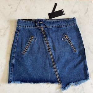 Nasty Gal Denim Mini Skirt NWT